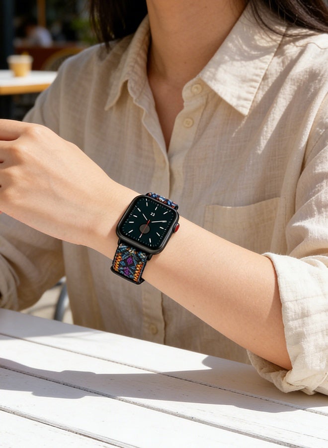 Happy D Funky Adjustable Braided Solo Band For Apple Watch Series 6/SE/5/4/3/2/1 44/42mm - Image 3